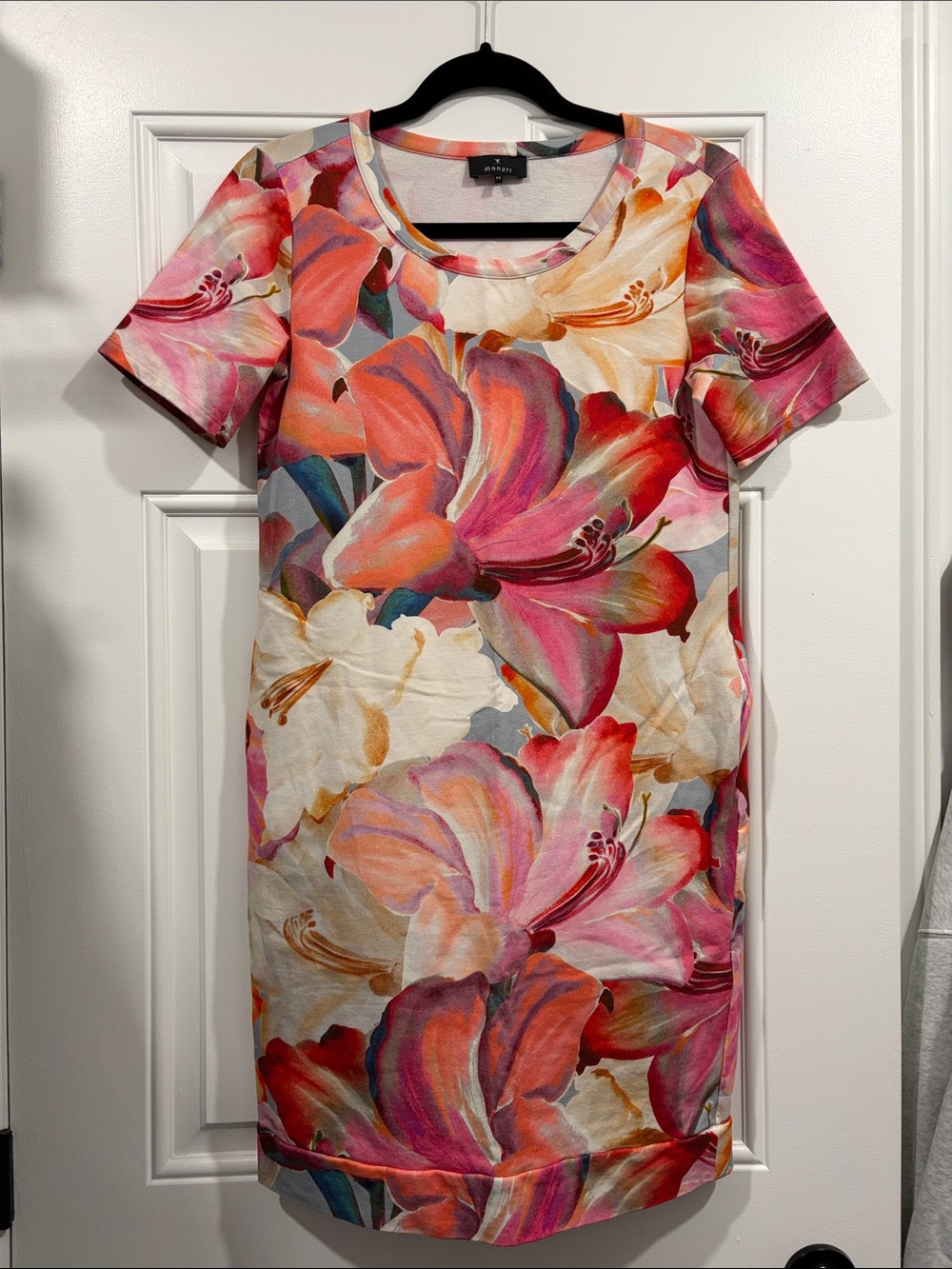 Monary Floral Shift Dress - Pink, Coral, Cream